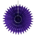 thumbnail image 3 of Floral Reef Set of 3 - 12" Party Paper Rosettes Fan Medallions (Violet), 3 of 5
