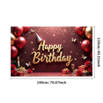 thumbnail image 3 of Glittering Champagne Birthday Banner Decorative Balloons Rose Gift Happy Birthday for Celebration Indoor Decoration Party, 3 of 7