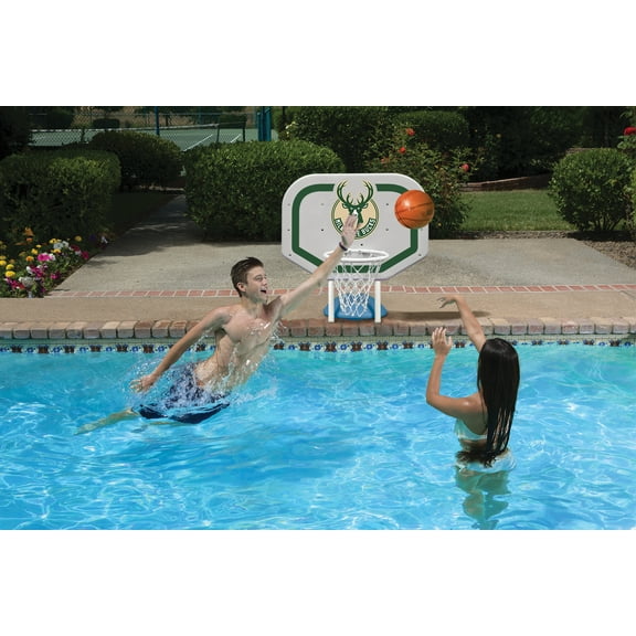 Poolmaster Milwaukee Bucks NBA Pro Rebounder-Style Poolside Basketball Game