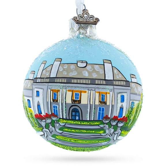 Nemours Estate, Wilmington, Delaware, USA Glass Ball Christmas Ornament 3.25 Inches