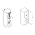 thumbnail image 6 of Furniture of America Carles Metal Pink 1-Door with 2 Shelves Kids Clothing Storage, 6 of 6