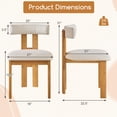thumbnail image 3 of Gymax Dining Chair Set of 4 Upholstered Kitchen Chair w/ Padded Seat & Curved Backrest, 3 of 9