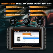 FOXWELL NT809TS TPMS Relearn Activation Tool OBD2 Scanner All Systems Bi-Directional Diagnostic Scan Tool 30+ Reset Active Test EOBD OBD Car Diagnostic Scanner TPMS Functions with 4PCS Sensors