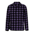 thumbnail image 4 of iHPH7 Womens Shacket Fall Outfits for Women Plaid Jacket for Woman Streetwear Women Plaid Shacket Womens Jackets Casual Women's Outerwear Purple L, 4 of 6