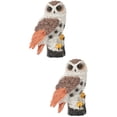 thumbnail image 6 of Set of 2 Resin Owl Figurines for Sand Table Decor, Realistic Owl Statues, Decorative Owl Ornaments for Home and Garden, 6 of 8