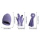 thumbnail image 3 of Conjunto de gorros y bufandas Prolriy para hombre y mujer, guantes y bufandas, de punto, para invierno, gruesos y cálidos, color morado., 3 of 4