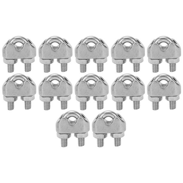 Abrazaderas de Cuerda de Alambre ANGGREK 12PCS M3 Acero Inoxidable para Fijar Muebles de Patio