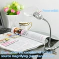 thumbnail image 4 of IKemiter Loupe de Table Amplification 6X avec 2 Lampes LED Loupe à Clipser pour Bureau, 4 of 6