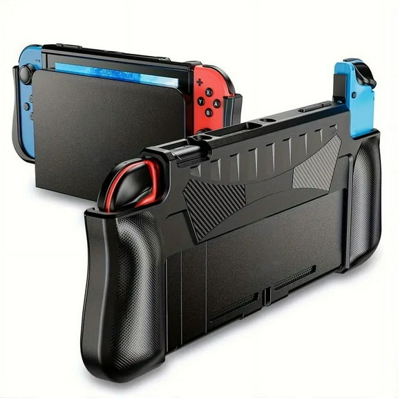 For Nintendo Switch OLED Model 2021 Protective Case Soft TPU Shell Cover-Black