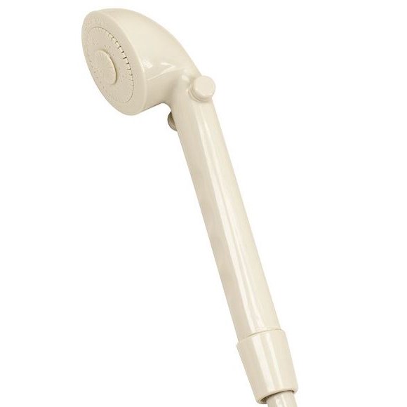 Empire Brass Shower Head CRD-U-HD60B Hand-Held; Single Function Flow Setting; Without Shut Off Valve; Biscuit; Plastic