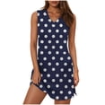 thumbnail image 2 of SEAOPEN Deals Women's Boho Sundress Tiered Ruffle Maxi Dress Boho Chic Midi Dress Layered Ruffle Sundress Daily Wear Dress Navy,M, 2 of 8