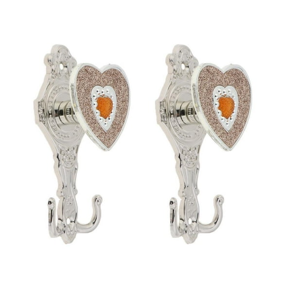 1 para cortina, de pared con retención, perchero, gran decoración para cortina de pared, sala de , guardarropa Plata Macarena Retención de ganchos para cortina