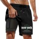 thumbnail image 1 of WILLBEST Pantalones Cortos 2 En 1 para Hombre, de Verano, para Correr, con Bolsillos, Deportivos, para Fitness y Correr., 1 of 3