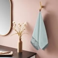 thumbnail image 2 of REGALWOVEN Floral Jacquard Hand Towels Set of 2, Home Soft Absorbent Hand Towel for Bathroom, Hotel, Gym and Spa Blue 13" x 29", 2 of 4