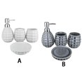 thumbnail image 3 of QualitChoice 4 Pec,Ceramic Empty Lotion Bottle Included, Hand Soap Holder, And Sturdy, To Clean, Shock-Resistant, Kitchens, Living White 4-piece set, 3 of 6