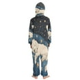 thumbnail image 3 of BZSMCE Unisex One-piece Pajama Cotton Sleepwear Puppy in Stars Printed, 3 of 8