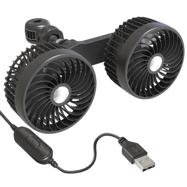 Ventilador de aire para asiento trasero de coche Enfriador de cuello de coche ventilador potente de doble cabezal para sedán automático