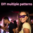 thumbnail image 3 of Jumpingount Las gafas LED inalámbricas verdaderas luminosas se iluminan con el control de la aplicación que brilla intensamente Carnival Club Lentes rojo, 3 of 6