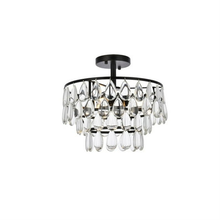 

Mila 14 inch flush mount in black