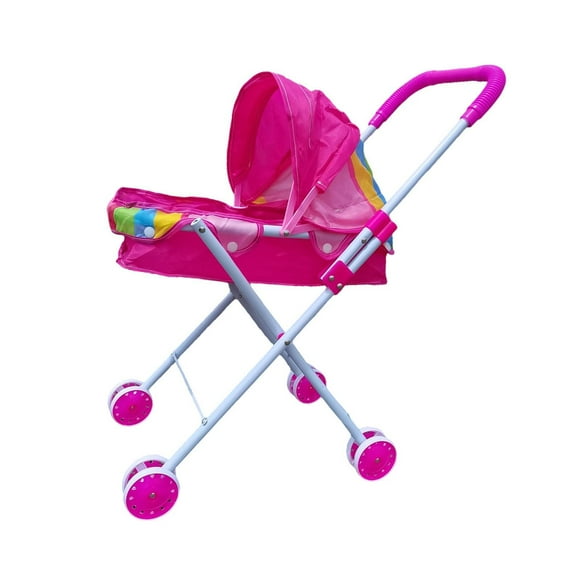 Cochecito de muñecas para niños pequeños, carrito de juego de rol, juguete de desarrollo temprano, cochecito plegable para bebés, niños y niñas