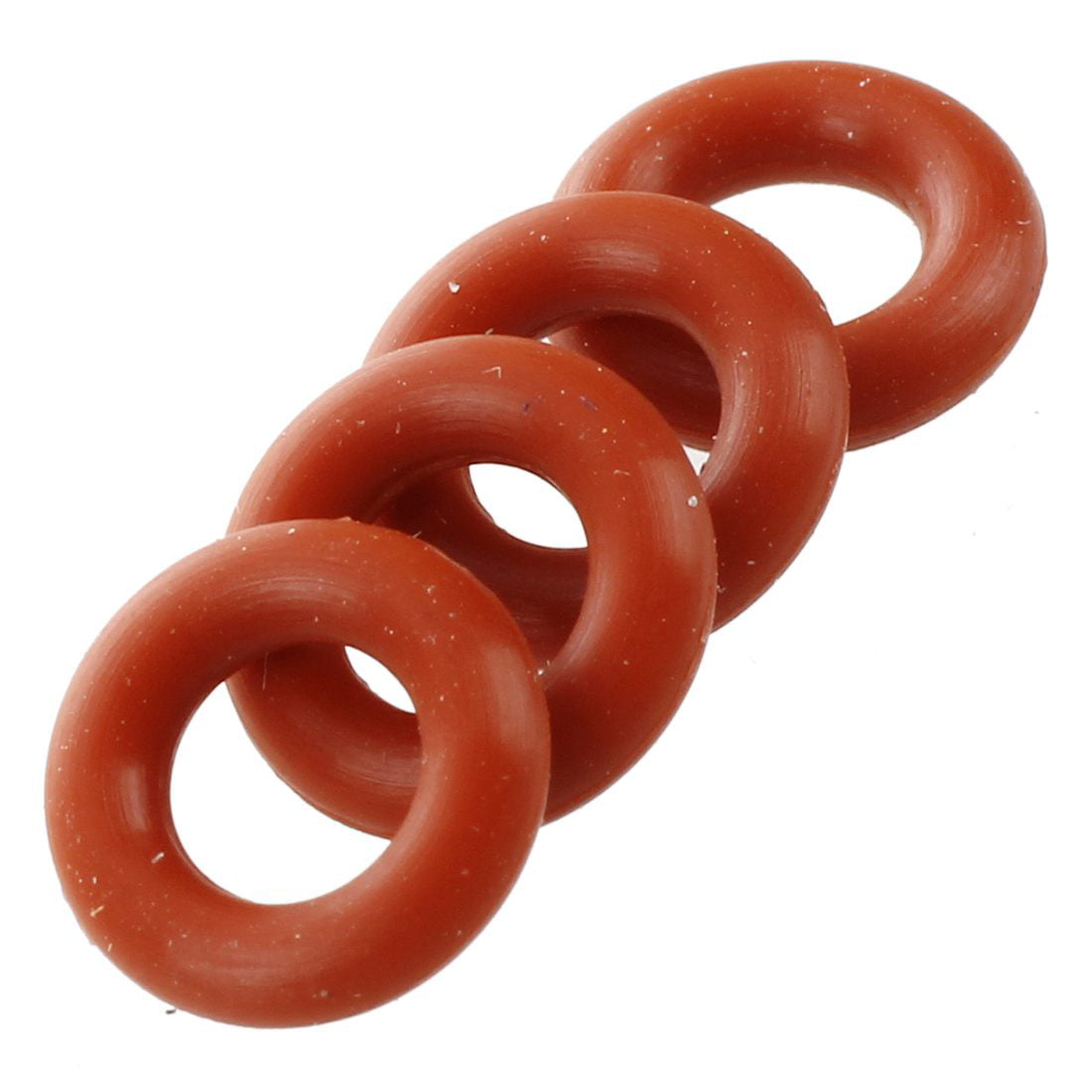 50 Pcs Silicone O Ring Seal Washers 8mm x 4mm x 2mm Red O8M3 