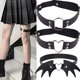 thumbnail image 2 of Sexy mujer elástico Pu cuero pierna anillo liguero Lencería cinturón Punk corazón remache muslo anillo Goth Harajuku arnés medias GarterOne tamaño Gao Jinjia LED, 2 of 2