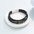 thumbnail image 4 of Urn memorial jewelry Cremation Bracelet Leather for Ashes Multi-Layer Braided Leather Urn Bracelet for Men Women Memorial Cuff Bangle Braided Bracelet, 4 of 7