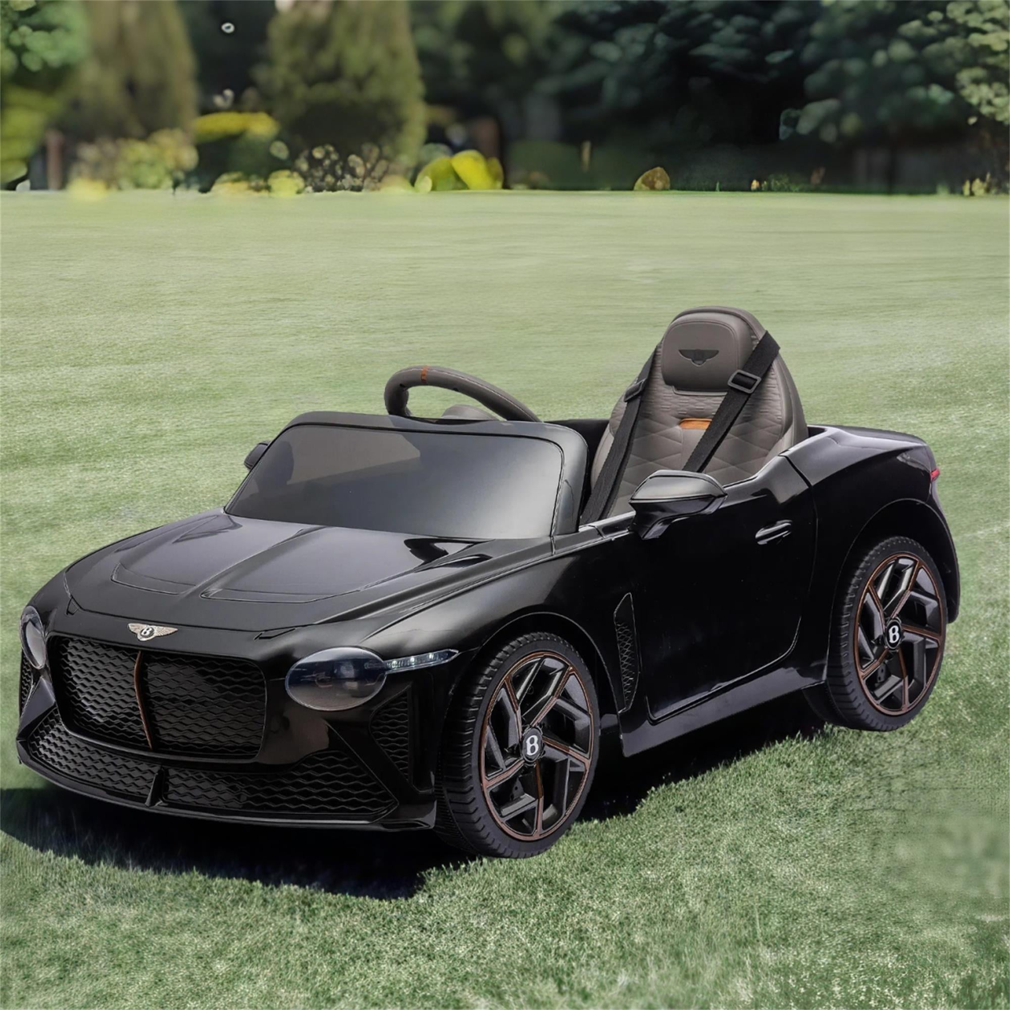 Resenkos Official Licensed Bentley Kids Ride on Car, 12V 7A Battery Powered Vehicle with Remote Control 3 Speeds MP3 USB, Black
