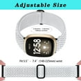 thumbnail image 2 of 4 Pack Stretchy Bands Compatible with Fitbit Versa 3 / Fitbit Sense Bands Women Men, Adjustable Elastic Soft Loop Nylon Breathable Replacement Straps for Fitbit Sense & Versa 3 Smartwatch Wristband, 2 of 6