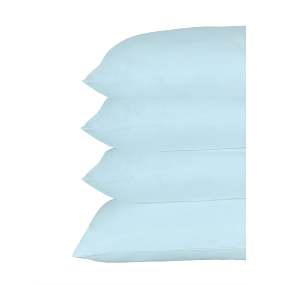 Just Linen 400 TC 100% Egyptian Cotton Solid Color, Value Pack of 4 Queen Pillow Cases