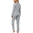 thumbnail image 4 of Anygrew Women's Pajamas Set Long Sleeve Shirts and Long Pants 2 Piece Pjs Sleepwear with Pockets, 4 of 8
