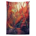thumbnail image 3 of Ambesonne Landscape Tablecloth Rectangular Table Cover, Autumn Fall Scenery, 60"x84", Orange Purple, 3 of 4