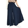 thumbnail image 4 of EDFBUYKRS Female Women Pants Casual Cargo Pants Women Jeans Women's Summer Loose Large Elastic Waist Wide Leg Pants Large Swing Beach Casual Pants S, 4 of 4