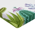 thumbnail image 2 of Ambesonne Cactus Fitted Sheet, Succulents Plants Frame, Twin Size, Multicolor, 2 of 3