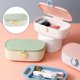 thumbnail image 3 of Kits de costura portátiles, 16 hilos de colores, agujas, bolsa de almacenamiento, caja de costura, juego para coser, acolchar, viajar, coser, remendar, herramientas, accesorios de costura Verde, 3 of 8