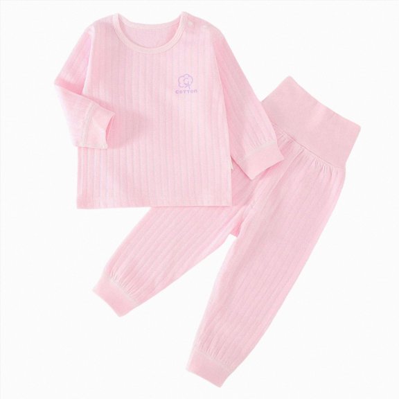 CAUYDY Baby Boys Sleepers Newborn Clothes Long Sleeved Tee Shirt and Pants 2 Piece Set Toddler Outfits for Boy Fall Winter 12 18 24 Months 1T 2T Sizes 12-18 Months,Light Pink