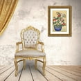 thumbnail image 3 of Koson, Ohara 23x32 Gold Ornate Wood Framed with Double Matting Museum Art Print Titled - Blooming azalea in blue pot, 3 of 4