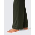 thumbnail image 4 of Pantalones de yoga CRZ YOGA Butterlift, cintura alta, pierna ancha, color oliva, talla M, 4 of 5