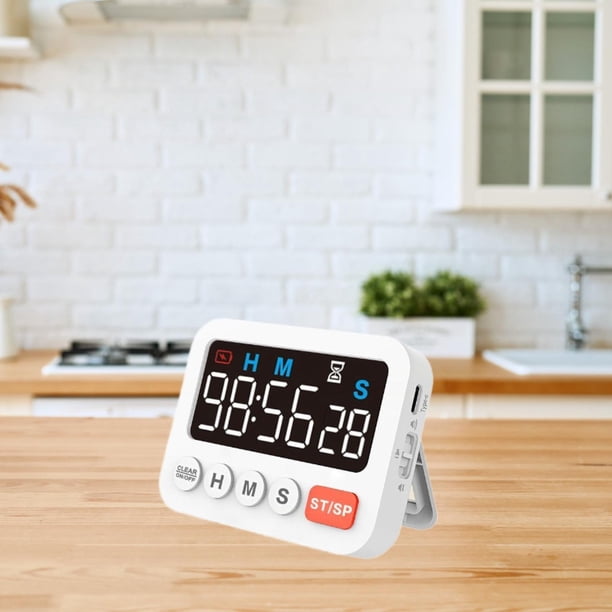 Temporizador de cocina, reloj de cronómetro, temporizador digital de mesa multipropial, cuente el temporizador de cocción hacia abajo para hornear,