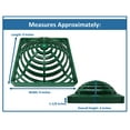 thumbnail image 4 of Green 9 Inch Outdoor Square Dome Atrium Drain Grate Cover, 4 of 5