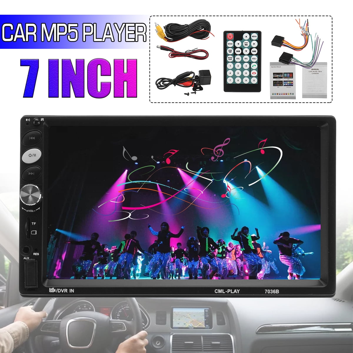 7inch 2DIN Car MP5 Player Bluetooth Touch Screen Stereo Radio HD Rear Camera 7inch 2DIN Car MP5 Player Bluetooth Touch Screen Stereo Radio HD Rear Camera