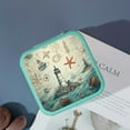 thumbnail image 4 of Autua Sea Life Lighthouse Ocean Jewelry Box for Necklaces, Rings, Earrings - Compact Travel Case with Multiple Storage Spaces Green, 4 of 5