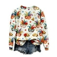 thumbnail image 6 of UTSJKR Mardi Gras Sweatshirt Women Fat Tuesday Shirts Mardi Gras Carnival Shirt Celebration Pullover Top Multicolor L, 6 of 6