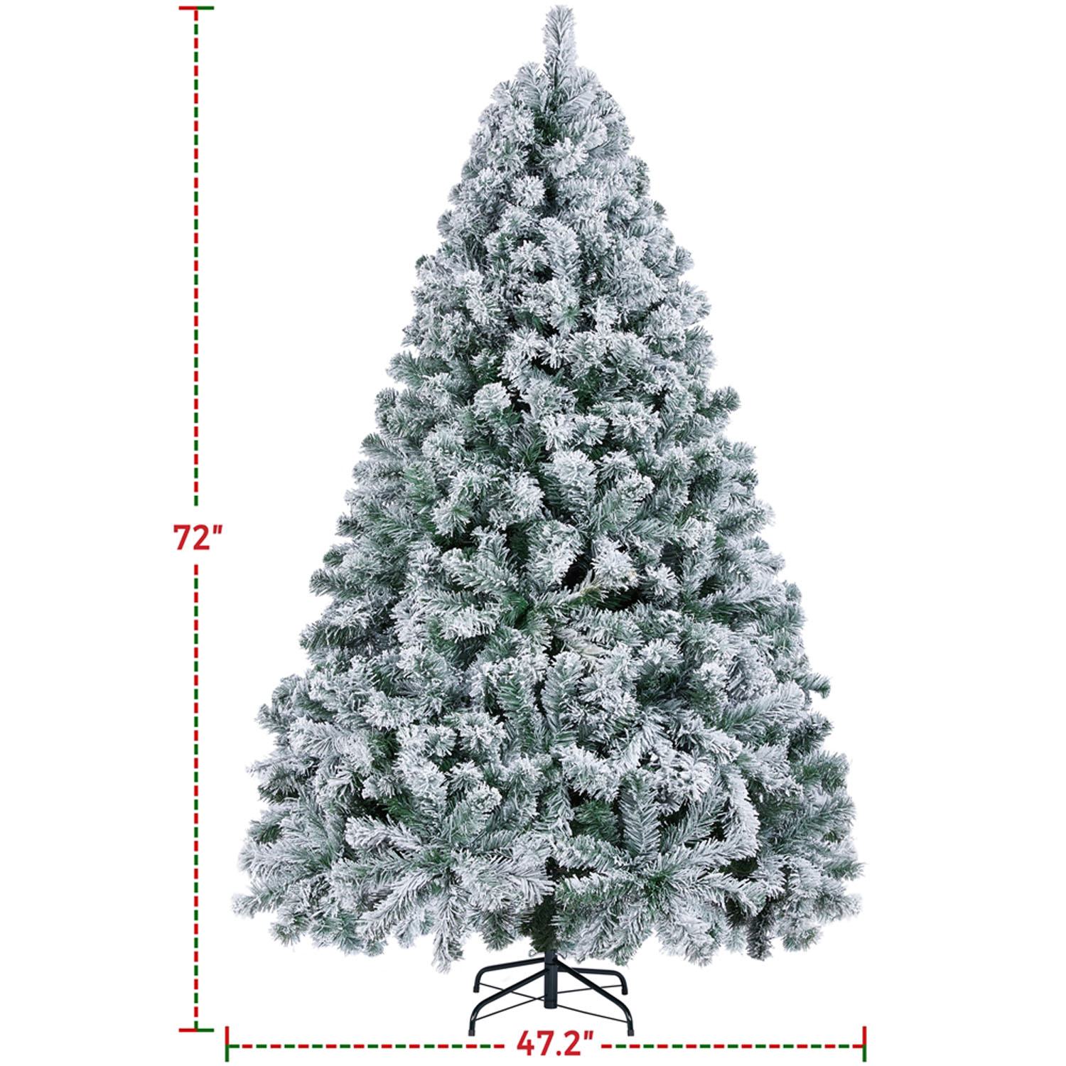 Yaheetech 6 Ft Pre-Lit Flocked Artificial Christmas Tree photo 2