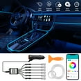 thumbnail image 1 of YOMTOVM 6 in 1 Car LED Interior Strip Ambient RGB Lights Kits, Multicolor Lighting with 315 inches Fiber Optic APP Control Car Neon Light Kit, Music Sync and Sound Active Function, 1 of 7