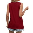thumbnail image 4 of QIJUNTUO Short Sleeve Shirts for Somen Summer Tank Tops for Women Loose Fit Crew Neck Casual Sleeveless Tops Trendy, 4 of 9