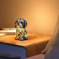 thumbnail image 5 of jiangai 2025 Dogs Stained Resin Tabletop Night Light Dog Series Art Night Light Dog Stained Glass Lamp 3D Cute Pet Themed LED Table Lamps Gift for Lovers, 5 of 7
