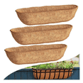 thumbnail image 2 of 30 Inch 6 Pack Trough Liners, Coconut Coir Fiber for Wall Basket , Window Box Liners, Garden Planter Baskets, 2 of 6