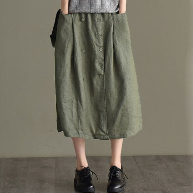 Casual linen cheap skirts