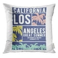 thumbnail image 1 of BSDHOME Summer Tee with Palms and Typo Varsity Pillow Case 16x16 Inches Pillowcase, 1 of 1